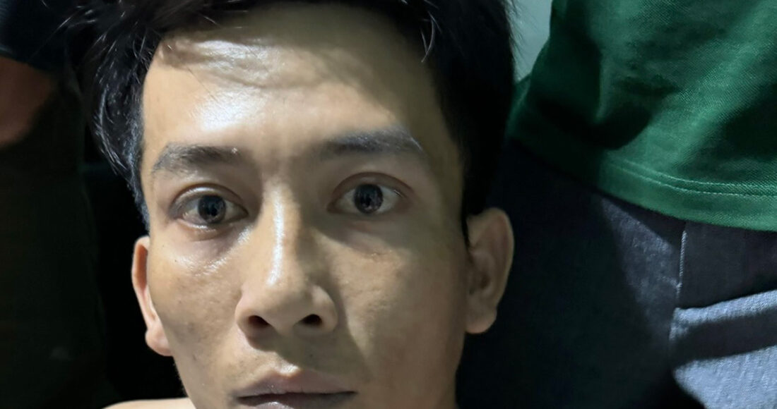 Phạm Ngọc Mỹ bị cảnh sát bắt giữ tại phòng trọ ở Tây Ninh. Ảnh: Ngọc Oanh