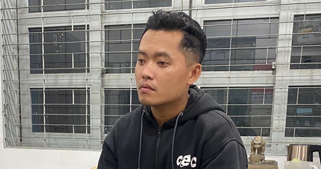 Hải tại cơ quan cảnh sát điều tra. Ảnh: Yên Khánh