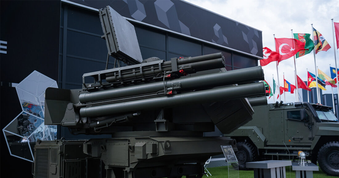 Nguyên mẫu tổ hợp Pantsir-SMD-E tại gian trưng bày trong triển lãm ARMY 2024 ở Moskva, Nga ngày 13/8. Ảnh: Rostec