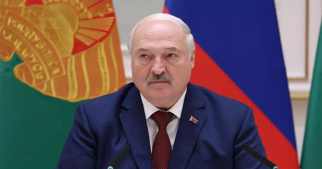 Tổng thống Belarus Alexander Lukashenko trong họp báo tại Minsk ngày 24/5. Ảnh: Điện Kremlin