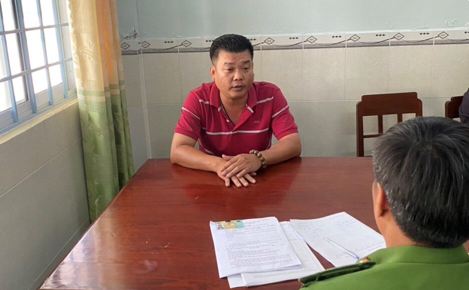 Lập tại cơ quan điều tra. Ảnh: Thanh Nguyên