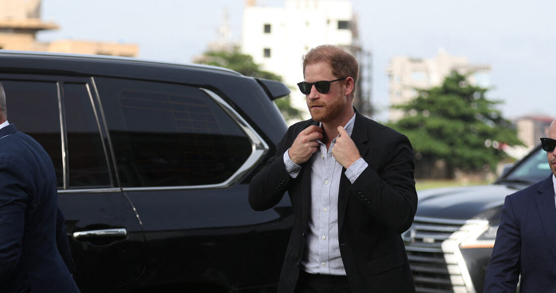 Công tước xứ Sussex ở Lagos, Nigeria hồi tháng 5. Ảnh: AFP