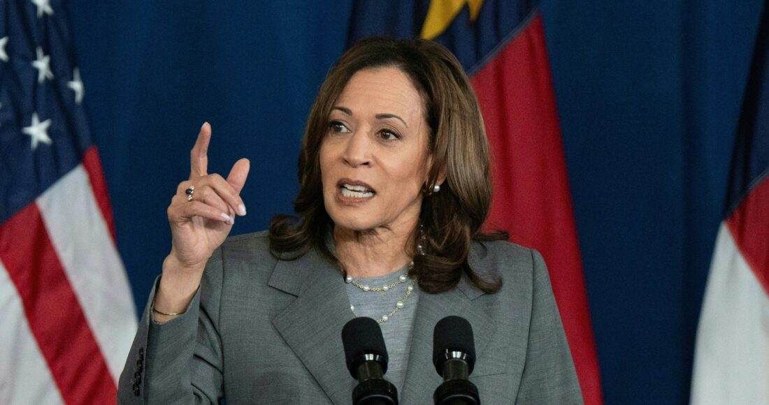 Phó tổng thống Mỹ Kamala Harris tại Greensboro, Bắc Carolina, ngày 11/7. Ảnh: AFP