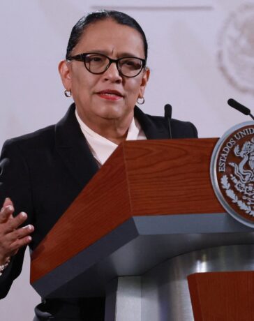Bộ trưởng An ninh Mexico Rosa Icela Rodriguez tại Mexico City ngày 29/7. Ảnh: AFP