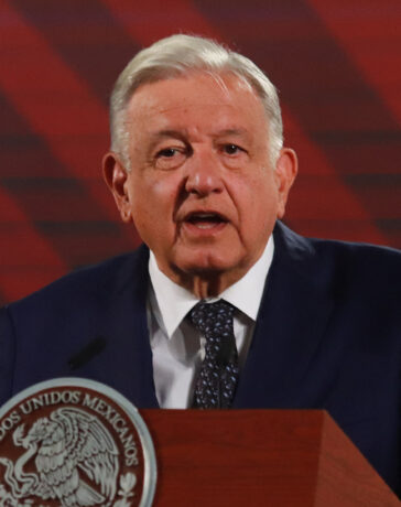 Tổng thống Mexico Andres Manuel Lopez Obrador trong cuộc họp báo ở thủ đô Mexico City ngày 7/8. Ảnh: AFP