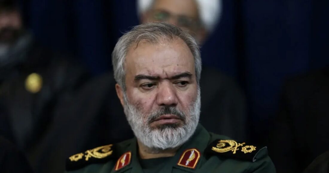 Phó tư lệnh IRGC Ali Fadavi vào tháng 3/2020, trong lễ tưởng niệm tướng Qassem Soleimani sau vụ ám sát tại Baghdad. Ảnh: WANA