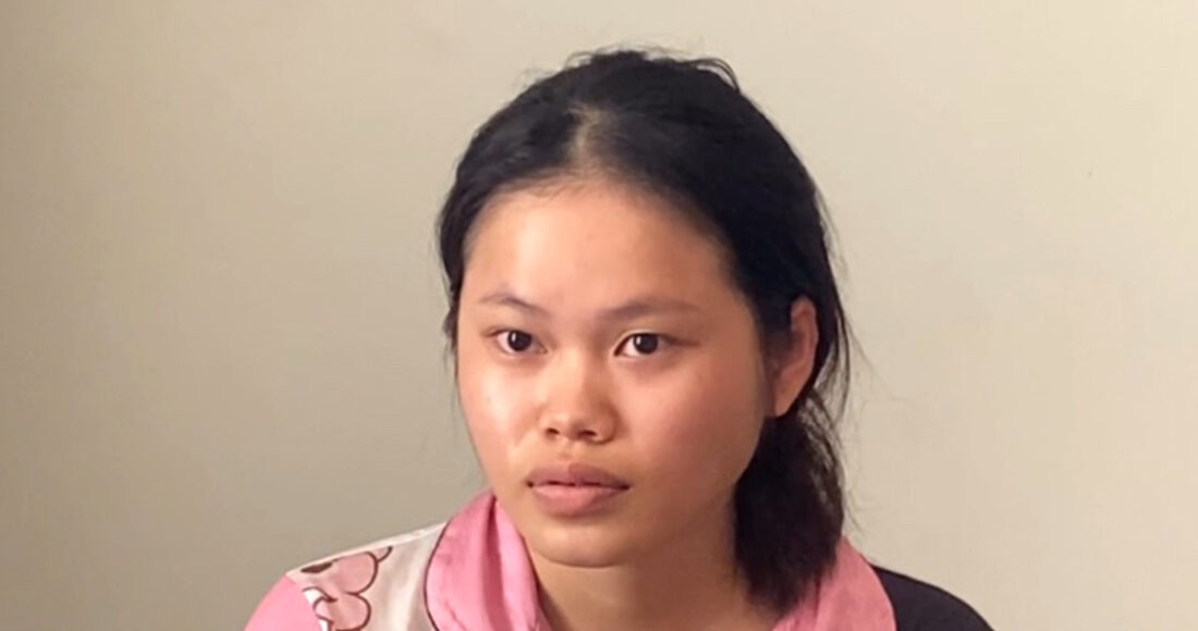 Phạm Huỳnh Nhật Vi khi bị bắt. Ảnh: Công an cung cấp