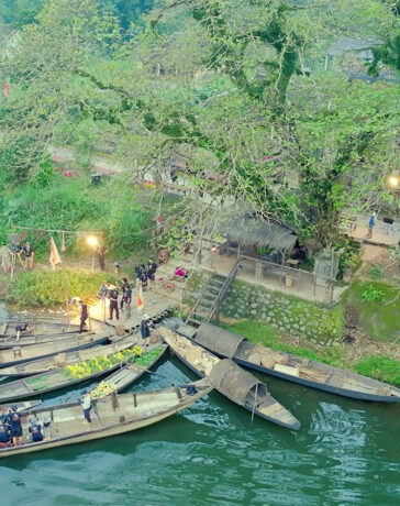 Một phần bối cảnh của phim Con Cám. Ngoài Quảng Trị, đoàn phim còn có nhiều cảnh quay tại Huế. Ảnh: Thạch Thảo