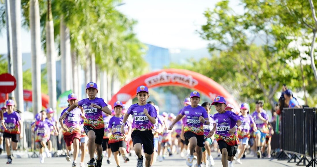 Các bé tham gia giải chạy Kun Marathon Đà Nẵng vào tháng 7. Ảnh: VM