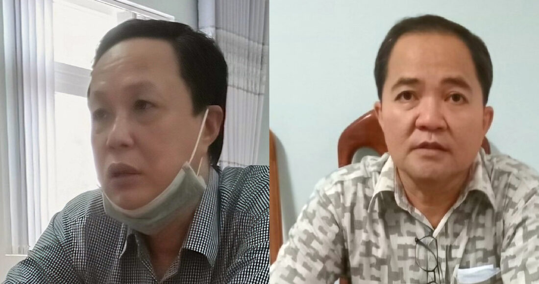 Ông Trần Ngọc Minh và Phan Văn Hiền thời điểm bị bắt. Ảnh: Công an cung cấp