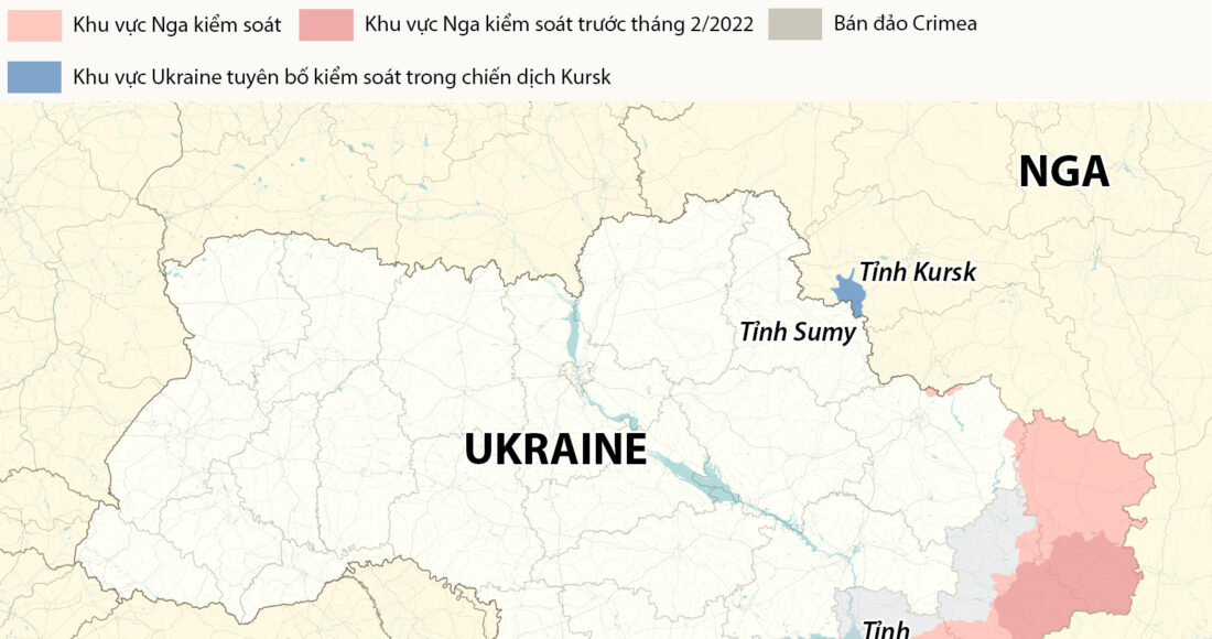 Cục diện chiến sự Nga - Ukraine. Đồ họa: RYV
