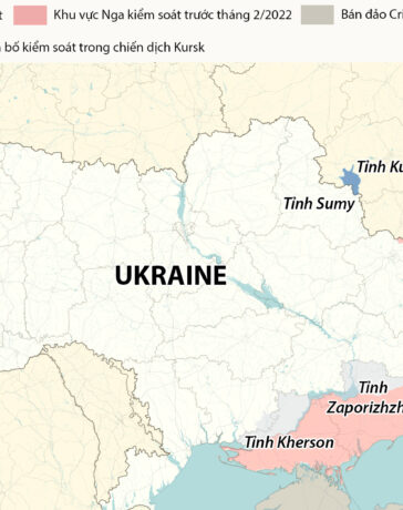 Cục diện chiến sự Nga - Ukraine. Đồ họa: RYV