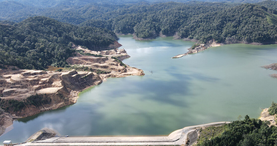 Lòng hồ thủy điện Thượng Kon Tum bị cho có liên quan đến các trận động đất ở huyện Kon Plông. Ảnh: Trần Hóa