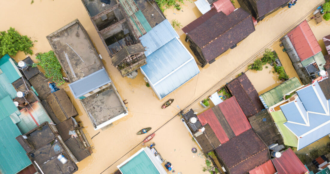 Mưa lũ gây ngập ở huyện Chương Mỹ, tháng 7/2024. Ảnh: Gia Chính