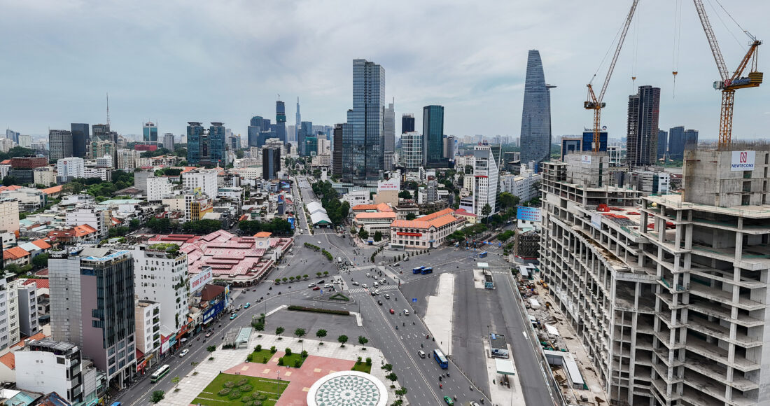 Trung tâm TP HCM khu vực chợ Bến Thành, tháng 6/2024. Ảnh: Quỳnh Trần