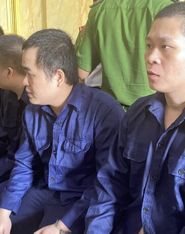 Các bị cáo tại tòa hôm nay. Ảnh: Hải Duyên