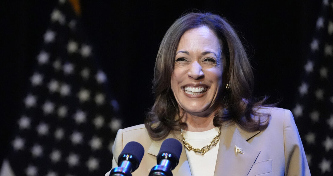 Vice President Kamala Harris delivers remarks at a campaign event in Pittsfield, Mass., Saturday, July 27, 2024. (AP Photo/Stephanie Scarbrough)