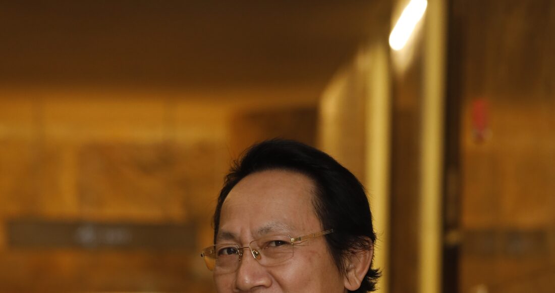 Nghệ sĩ Hoàng Hải tại họp báo phim Độc đạo, chiều 27/9 ở Hà Nội. Ảnh: VFC