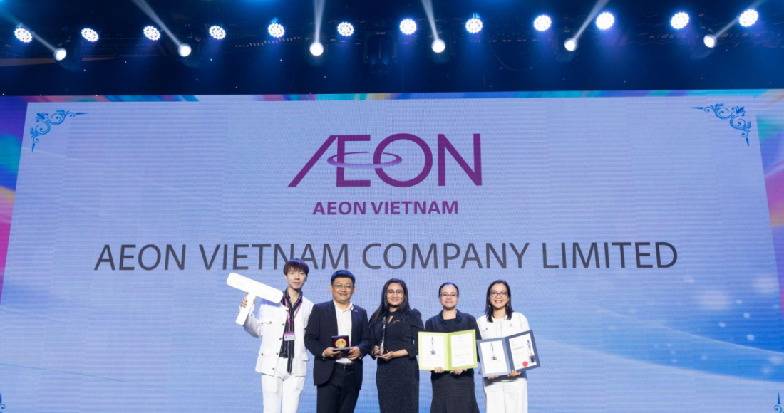 AEON Việt Nam nhận hai giải thưởng liên tiếp tại HR Asia Awards 2024. Ảnh: AEON Việt Nam