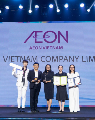 AEON Việt Nam nhận hai giải thưởng liên tiếp tại HR Asia Awards 2024. Ảnh: AEON Việt Nam