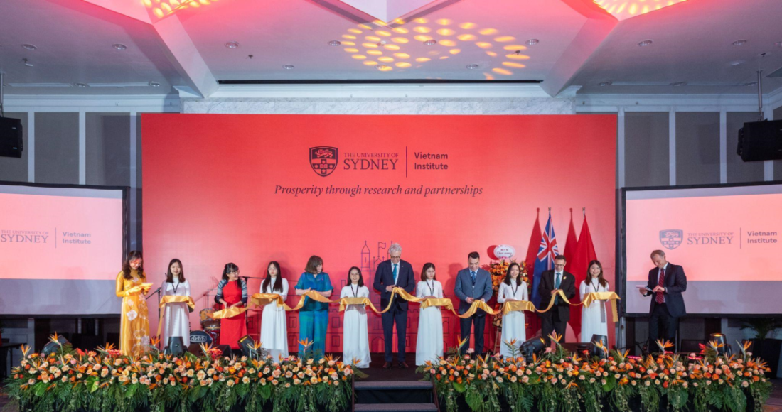 Sự kiện ra mắt Viện đại học Sydney Việt Nam (The University of Sydney Vietnam Institute) diễn ra tại Hà Nội ngày 20/6. Ảnh: Viện đại học Sydney Việt Nam