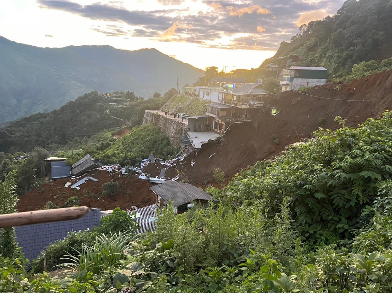 Hiện trường vụ sạt lở ở Tà Xùa. Ảnh: Tin tức Sơn La