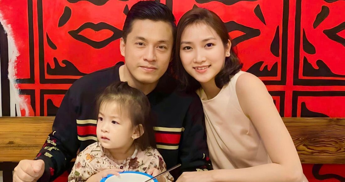 Khoảnh khắc Lam Trường bên vợ con do anh chia sẻ cuối năm 2023. Ảnh: Nhân vật cung cấp
