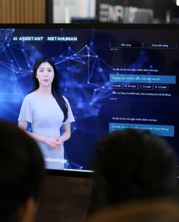 Mô hình AI Assistant và Metahuman tại AI Expo 2023. Ảnh:Khương Nha