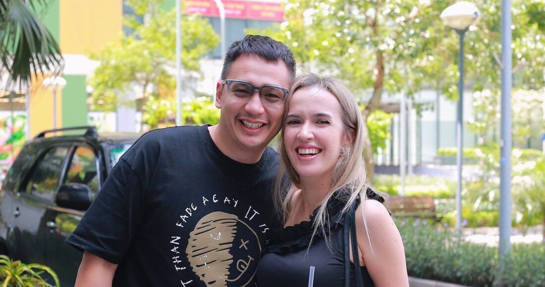 Liliya và anh Bùi Sơn ở Hà Nội, tháng 7/2024. Ảnh: Thanh Nga