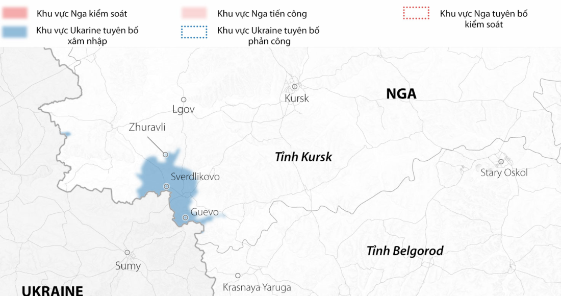 Vị trí tỉnh Kursk. Đồ họa: CNN