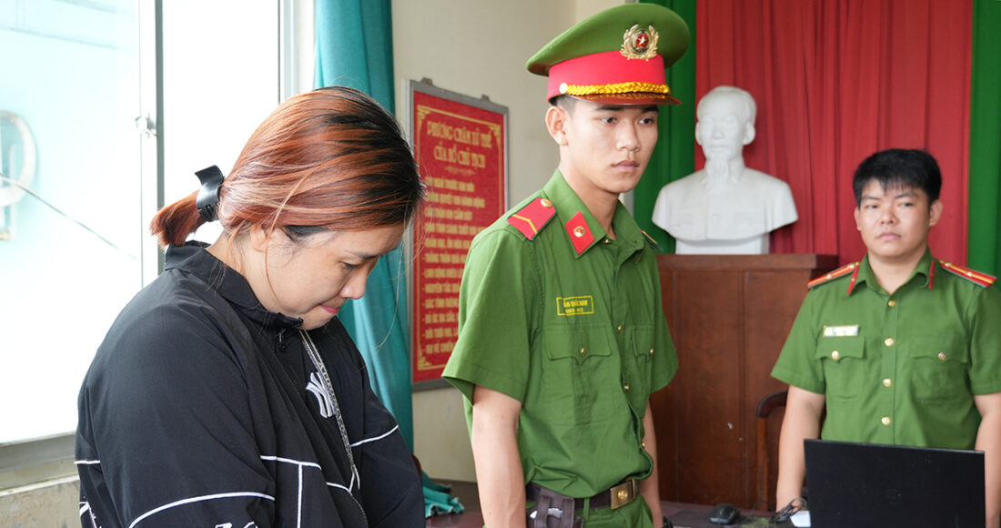 Lê Thị Kim Quyên khi bị bắt tạm giam. Ảnh: Châu Thành