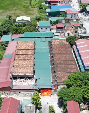 Khu nhà xưởng sản xuất bao bì nhìn từ trên cao. Ảnh: Lê Hoàng
