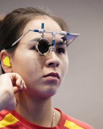 Trịnh Thu Vinh đứng thứ bảy nội dung 25m súng ngắn thể thao nữ Olympic Paris 2024. Ảnh: Reuters
