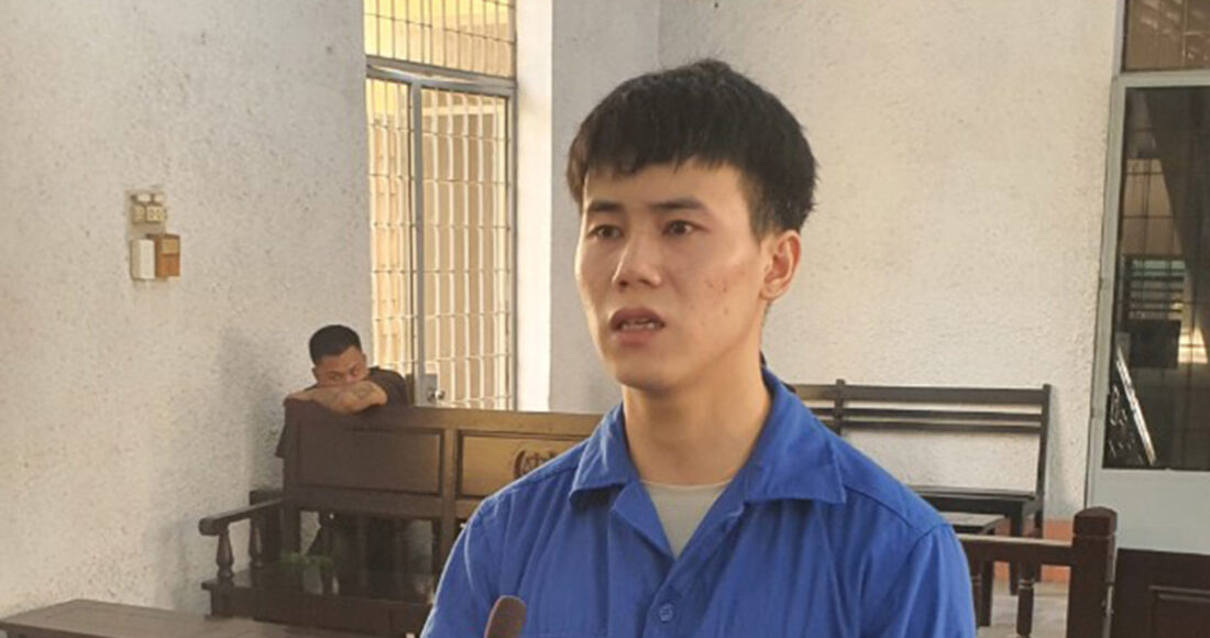 Trần Nam Thanh tại phiên tòa chiều hôm qua. Ảnh: Ngọc Oanh