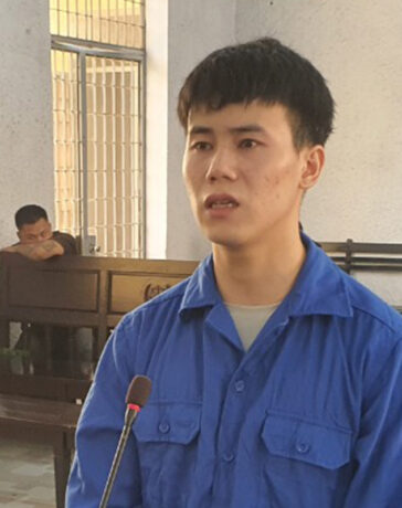 Trần Nam Thanh tại phiên tòa chiều hôm qua. Ảnh: Ngọc Oanh