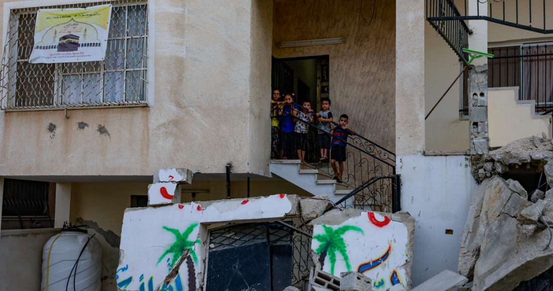 Khung cảnh đổ nát sau một cuộc đột kích của IDF gần trại tị nạn Nur Shams ở Bờ Tây hôm 28/8. Ảnh: AFP