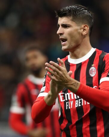 Morata chơi trận Milan 1-3 Liverpool trên sân San Siro tối 17/9. Ảnh: Ansa