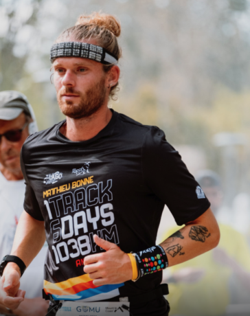 Matthieu Bonne trên đường chạy 6 Days Race ở Hungary. Ảnh: Stefanie Reynaert
