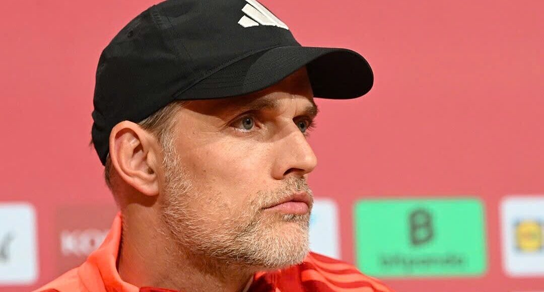 HLV Thomas Tuchel trong họp báo sau trận Bayern Munich gặp Wolfsburg trên sân Allianz, thành phố Munich, Đức ở Bundesliga ngày 12/5/2024. Ảnh: Reuters