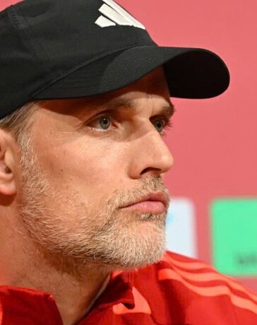 HLV Thomas Tuchel trong họp báo sau trận Bayern Munich gặp Wolfsburg trên sân Allianz, thành phố Munich, Đức ở Bundesliga ngày 12/5/2024. Ảnh: Reuters