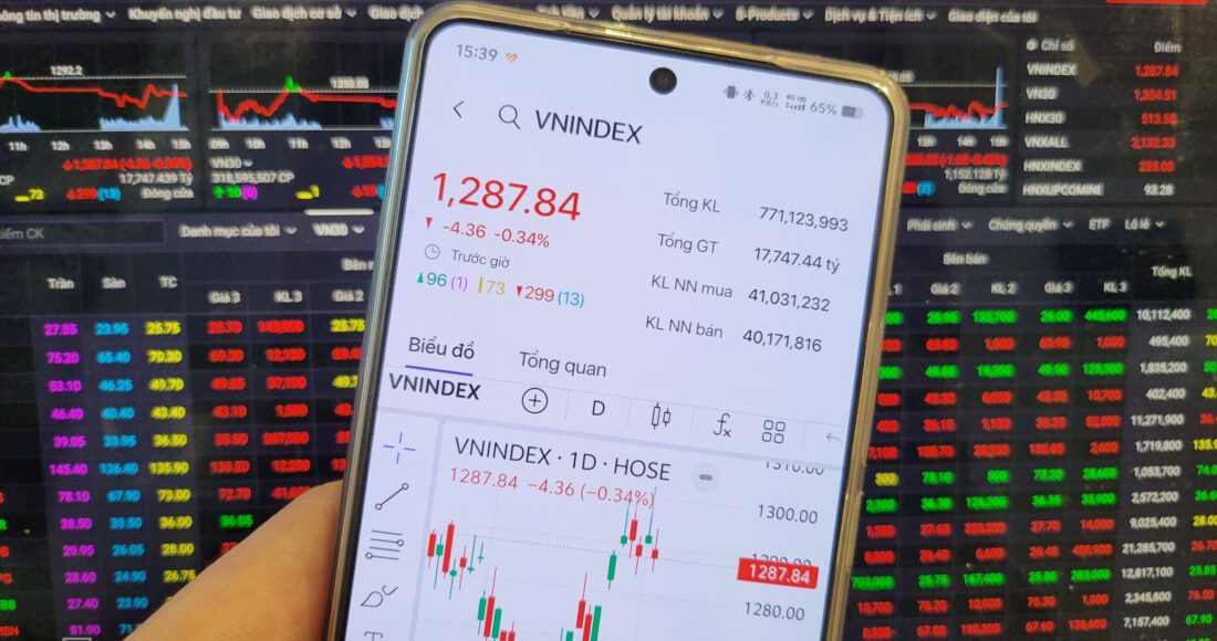 VN-Index giảm điểm sau phiên 2/10, khi thất bại trong việc chinh phục ngưỡng 1.300 điểm. Ảnh: Minh Sơn