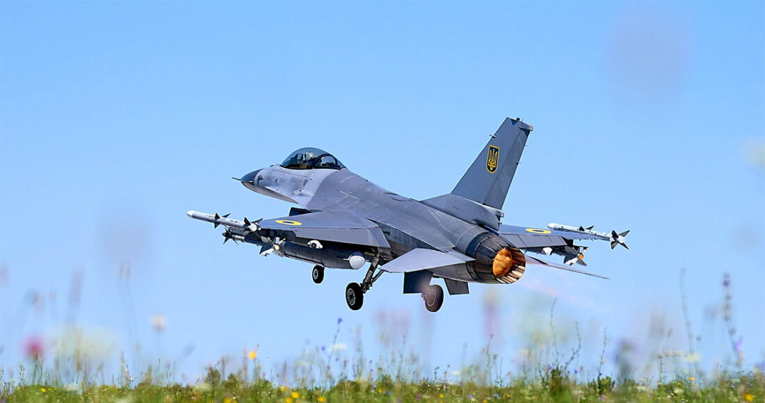 Tiêm kích F-16 Ukraine trong ảnh công bố ngày 5/8. Ảnh: X/ZelenskyyUa
