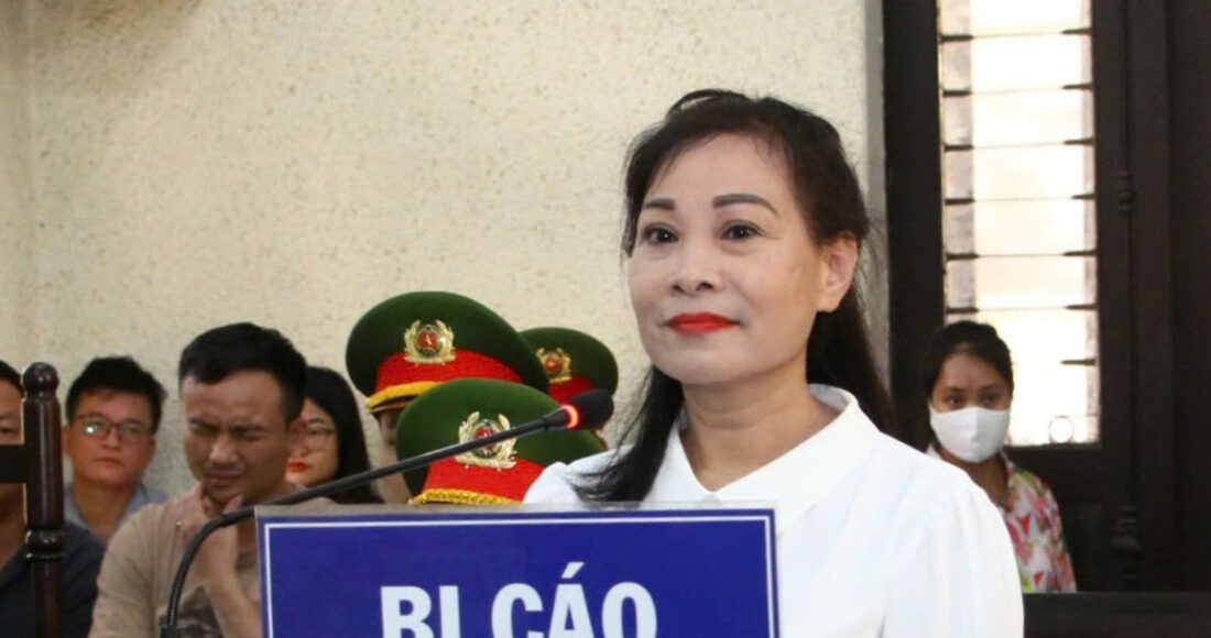 Bị cáo Nguyễn Thị Tin tại tòa. Ảnh: Danh Lam