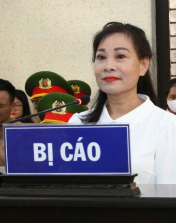 Bị cáo Nguyễn Thị Tin tại tòa. Ảnh: Danh Lam