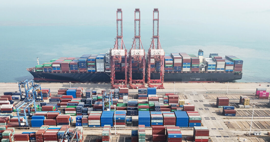 Một góc Liên Vân Cảng, tỉnh Giang Tô, miền đông Trung Quốc vào ngày 12/4. Ảnh: AFP