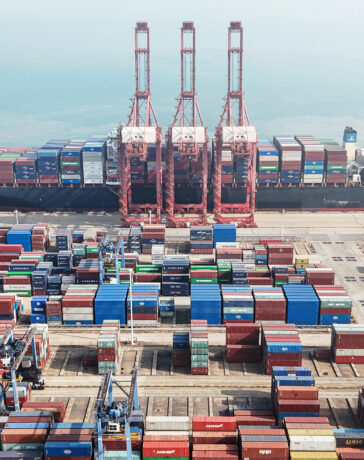 Một góc Liên Vân Cảng, tỉnh Giang Tô, miền đông Trung Quốc vào ngày 12/4. Ảnh: AFP