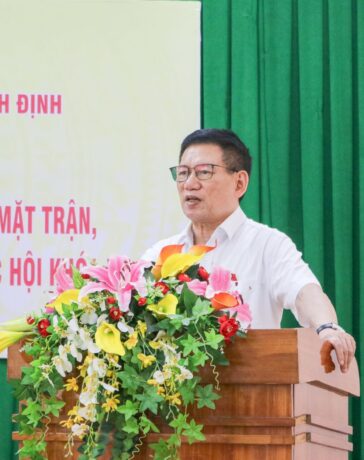 Phó thủ tướng Hồ Đức Phớc phát biểu trong buổi làm việc ở Bình Định. Ảnh: Cổng thông tin tỉnh Bình Định