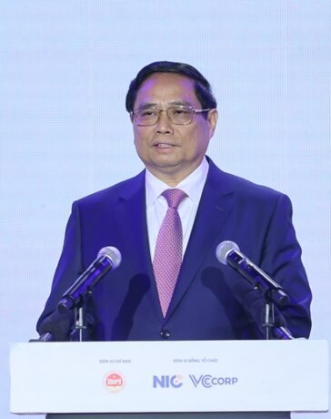 Thủ tướng Phạm Minh Chính phát biểu tại sự kiện, ngày 1/10. Ảnh: VGP