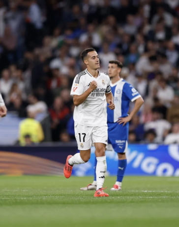 Vazquez (số 17) mừng bàn mở tỷ số cho Real. Ảnh: realmadrid.com