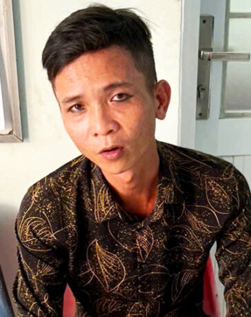 Trần Văn Út Anh thời điểm bị bắt giữ. Ảnh: Việt Trường